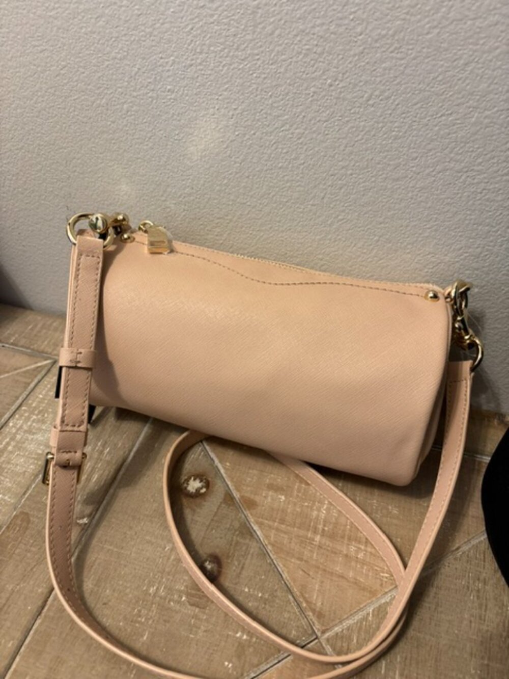 Rebecca Minkoff 100% LEATHER Nude Barrel Crossbody NWT Round Cylinder - Picture 6 of 8